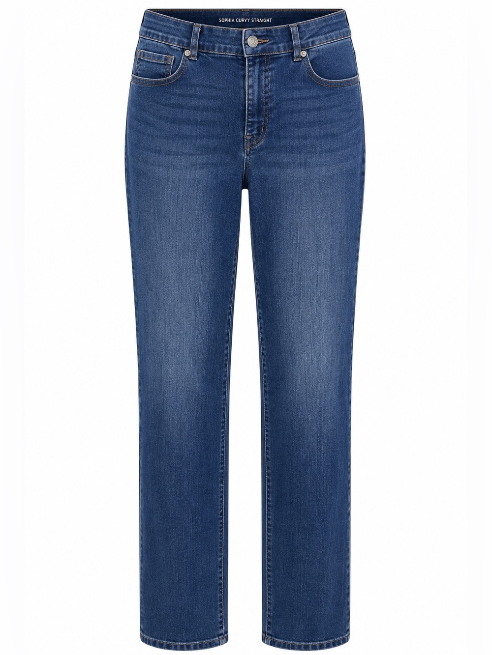 Tribal Sophia Curvy Straight Jeans Size 6 Medium Wash Stretch Denim